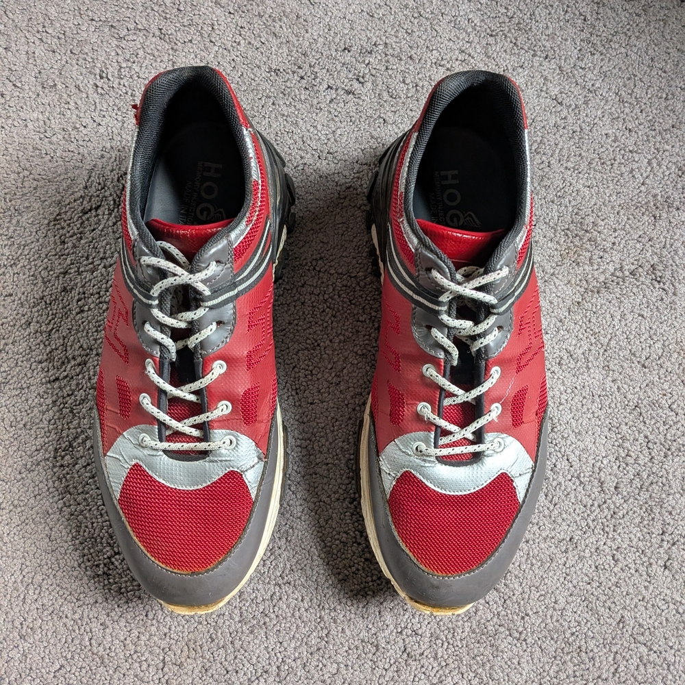 Hogan Men's Urban Trek Red and Gray Lace-Up Sneakers